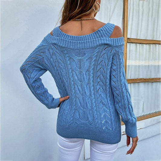 Trendy Off-Shoulder Sweater voor Dames – Ideaal voor het Najaar